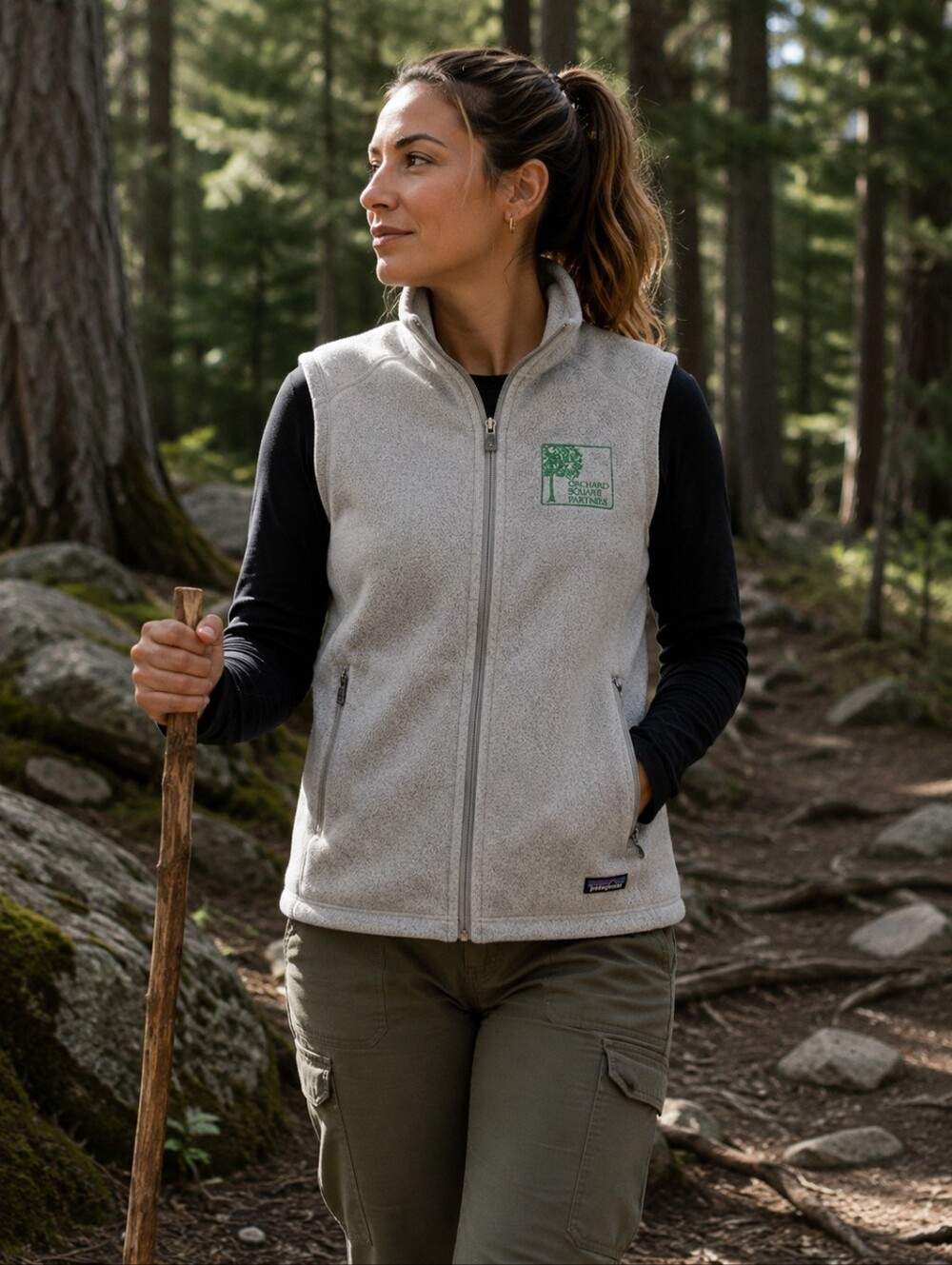 Patagonia Gray Synchilla Full Zip Fleece Vest Gorpcore Outdoor Women’s Small